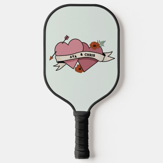 Palas De Pickleball regalo de boda para pareja de piquetes (Anverso)
