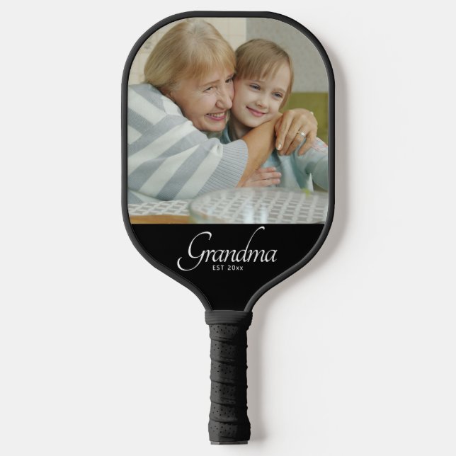 Palas De Pickleball Regalo de Foto de Abuela Establecida (Anverso)
