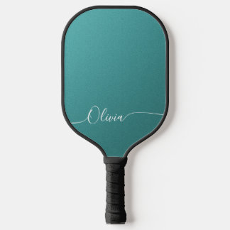 Palas De Pickleball Regalo de pickleball con nombre personalizado Teal
