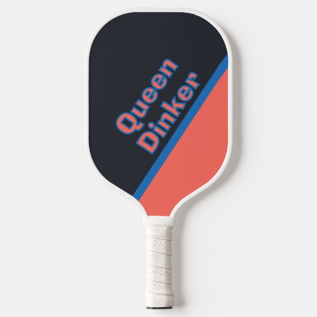 Palas De Pickleball Reina Divertida Personalizada Dinker Monogramada d (Anverso)