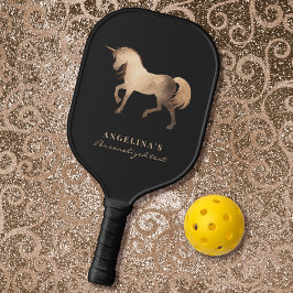 Palas De Pickleball Relieve metalizado dorado Rosa de lujo con clase G