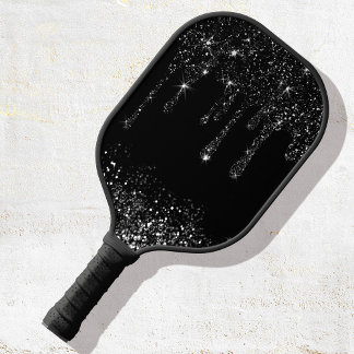 Palas De Pickleball remo de bola de pickleball purpurina de goteo negr