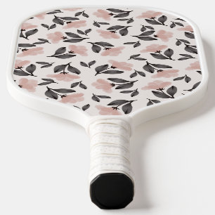 Palas De Pickleball remo de pellizco floral rosa de Rubor