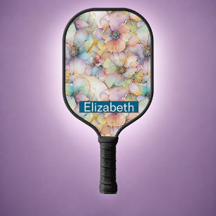 Palas De Pickleball Remo de Pickleball Floral con Tinta Alcohol Pastel