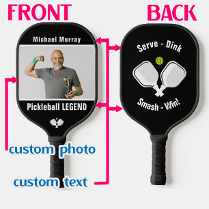 Palas De Pickleball remo de texto y de bola de pickleball para persona