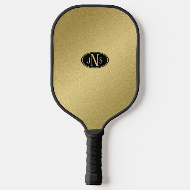 Palas De Pickleball Remolque dorado monograma (Reverso )