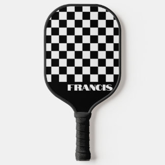 Palas De Pickleball Remolque retro personalizado negro y blanco