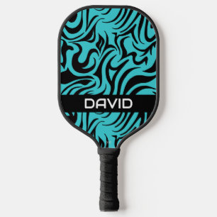 Palas De Pickleball Remolque verde azulado y negro de bolas
