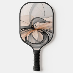 Palas De Pickleball Resumen Antracita Grey Siena Arte Fractal Moderno