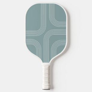 Palas De Pickleball Resumen arte de línea de estilo de Mid Century