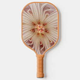 Palas De Pickleball Resumen Arte Fractal Peach Pastel Moderno