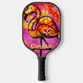 Palas De Pickleball Resumen caprichoso Flamingo Ave Personalizado
