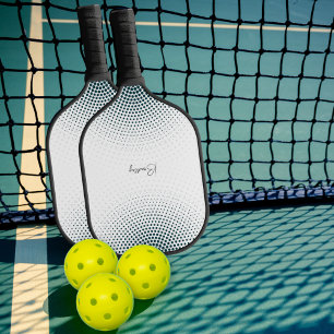 Palas De Pickleball Resumen Círculo Negro semitono Personalizado de pu
