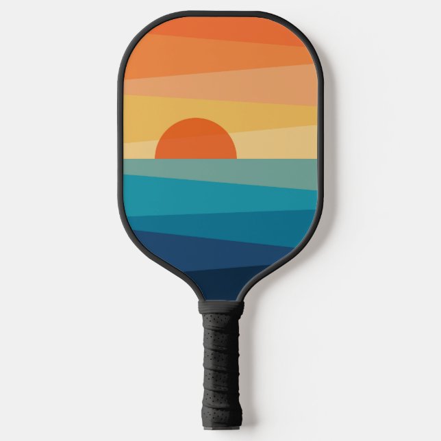 Palas De Pickleball Resumen de la salida solar geométrica (Anverso)