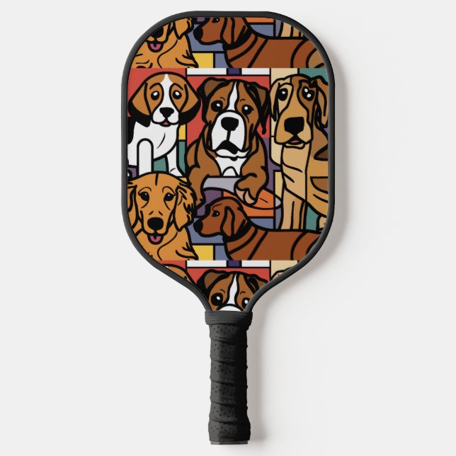 Palas De Pickleball Resumen de perros de rescate de Guay divertidos (Anverso)
