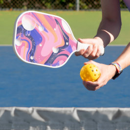 Palas De Pickleball Resumen De Swirl En El Espacio Ultraterrestre Rosa