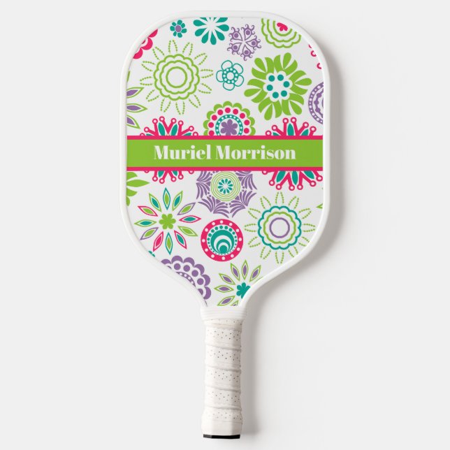 Palas De Pickleball Resumen Floral Pickleball Princesa Pickleball Pad (Reverso )