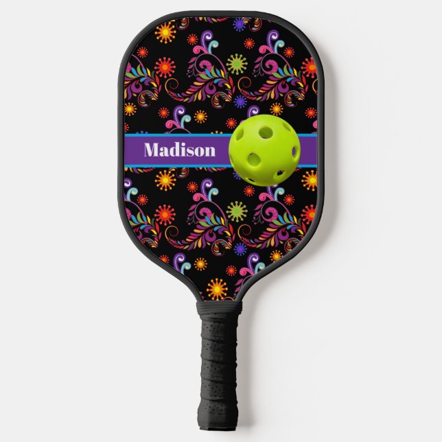 Palas De Pickleball Resumen Floral Pickleball Princesa Pickleball Pad (Reverso )