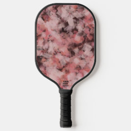 Palas De Pickleball Resumen geométrico moderno blanco rosado negro