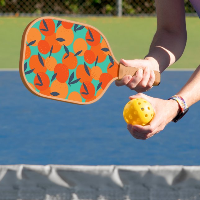 Palas De Pickleball Resumen Naranja Patrón de fruta (in situ)