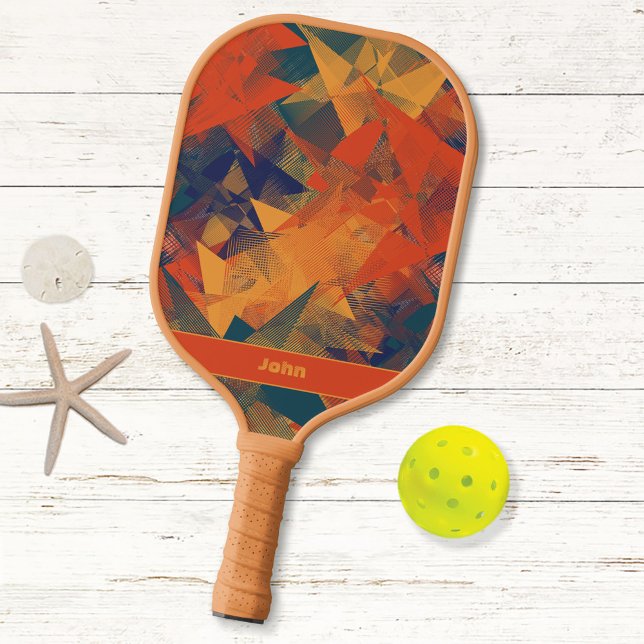 Palas De Pickleball Resumen Retro Patrón Guay Monogramado Sports Pro (Subido por el creador)