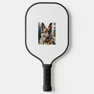 Palas De Pickleball Retrato de cabeza de perro pastor alemán Perro Mas