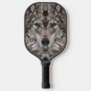 Palas De Pickleball Retrato geométrico de Lone Wolf