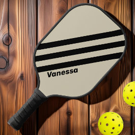 Palas De Pickleball Retro Alabaster Tres Franjas con Nombre