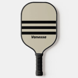 Palas De Pickleball Retro Alabastro Tres Franjas Cruzadas con Nombre