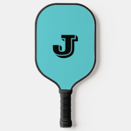 Palas De Pickleball Retro Aqua Blue Minimalist Monogrammed