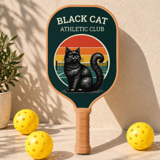 Palas De Pickleball Retro Black Cat Athletic Club Vintage