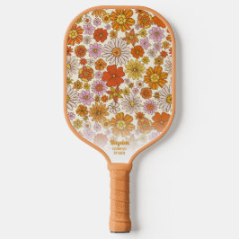 Palas De Pickleball Retro Boho Moda Personalizado de impresión floral 