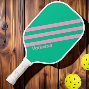 Palas De Pickleball Retro Brisa de Verano Tres Rayas con Nombre