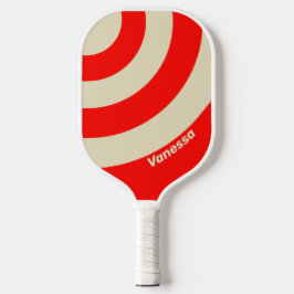 Palas De Pickleball Retro Cereza Tres Círculos con Franja y Nombre