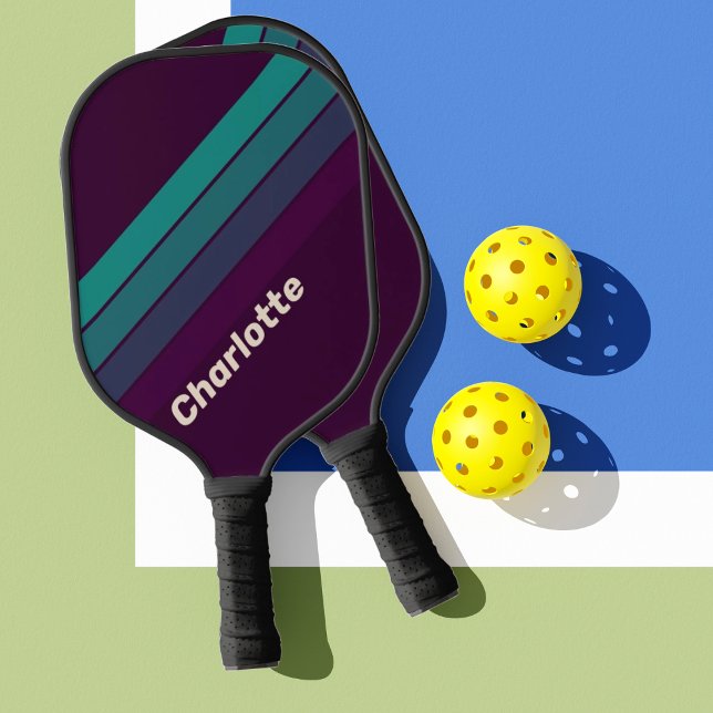 Palas De Pickleball Retro Charlotte Arcoiris con nombre (Subido por el creador)