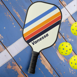 Palas De Pickleball Retro cinco rayado con nombre