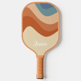 Palas De Pickleball Retro Colorful 70s Tiras Curvadas Vintage