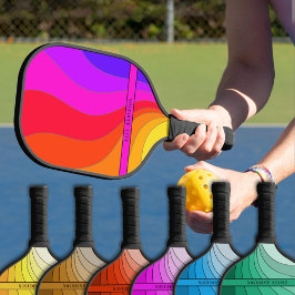 Palas De Pickleball Retro colorido