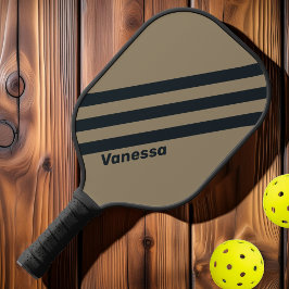 Palas De Pickleball Retro Desierto Tres Franjas con Nombre