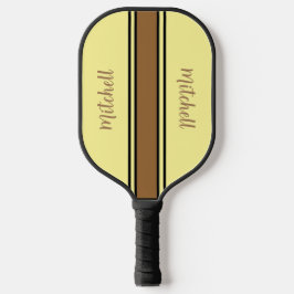 Palas De Pickleball Retro Marrón Y Amarillo Gema De Baloncesto