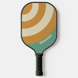 Palas De Pickleball Retro Moss Banda de círculo con nombre