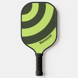 Palas De Pickleball Retro Moss Fade Three Circle Stripe con Nombre