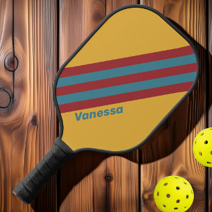 Palas De Pickleball Retro Mostaza Semilla con nombre