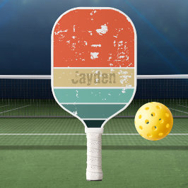 Palas De Pickleball Retro Nombre del atardecer Paddle Personalizado De