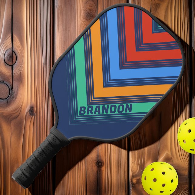 Palas De Pickleball Retro Nostalgic Vintage Chevron Fade (Subido por el creador)