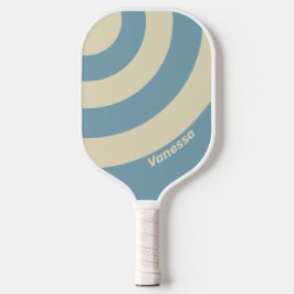 Palas De Pickleball Retro Ocean Three Circle Stripe con nombre