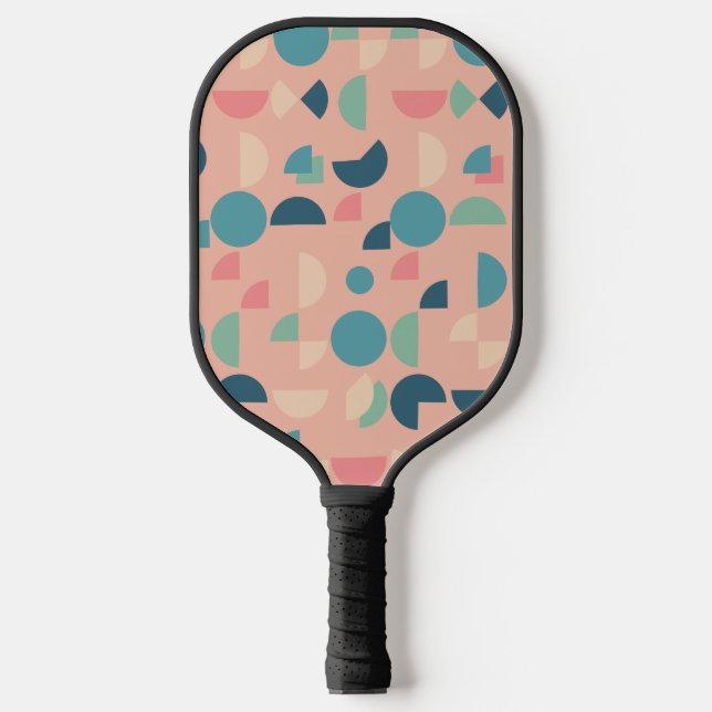 Palas De Pickleball Retro Pink Colorful Moderno Tribal Geométrica (Anverso)