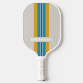 Palas De Pickleball Retro Rainbow Rally Stripe with Name