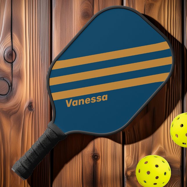 Palas De Pickleball Retro Royal Gold Tres bandas con nombre (Subido por el creador)