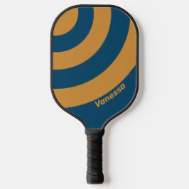 Palas De Pickleball Retro Royal Gold Triple Stripe de Círculo con Nomb